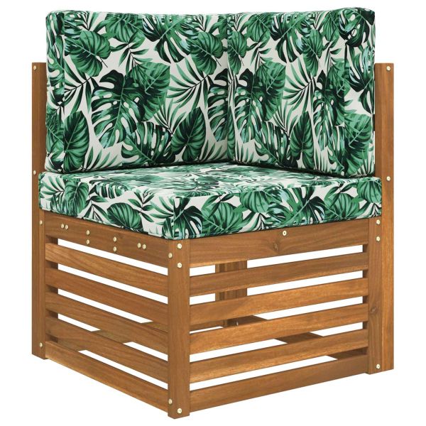 Възглавница за диван на открито 3 pcs Мотив с листа Полиестер