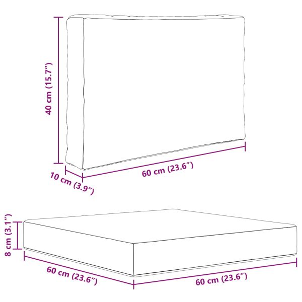 Възглавница за диван на открито 3 pcs цветно Полиестер