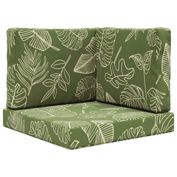 Възглавница за диван на открито 3 pcs Дизайн с листа Полиестер