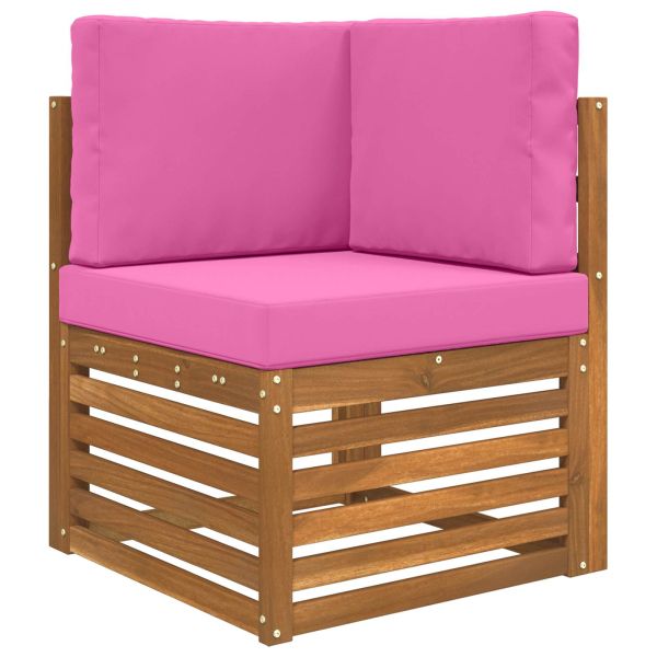 Възглавница за диван на открито 3 pcs Розово Полиестер