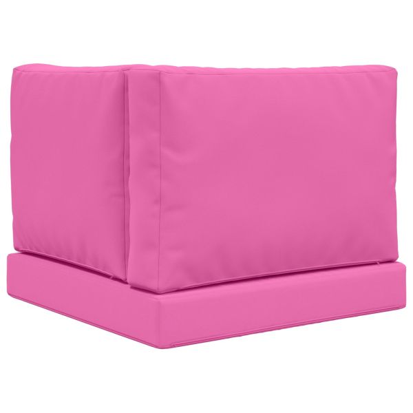 Възглавница за диван на открито 3 pcs Розово Полиестер