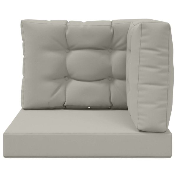 Възглавница за диван на открито 3 pcs Сив Полиестер