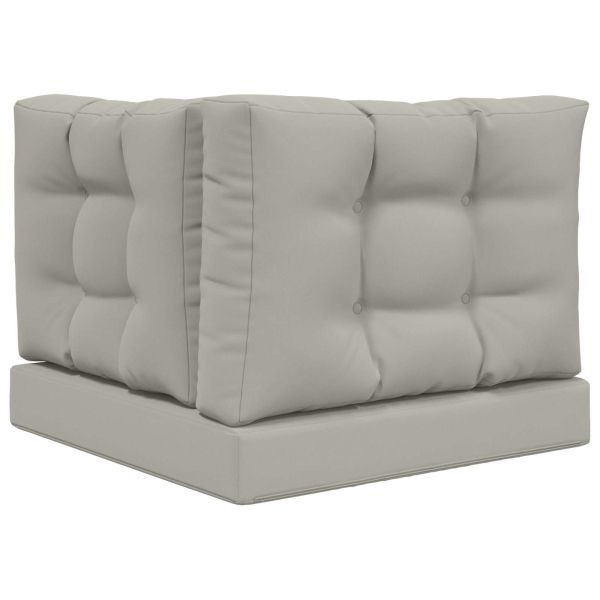 Възглавница за диван на открито 3 pcs Сив Полиестер