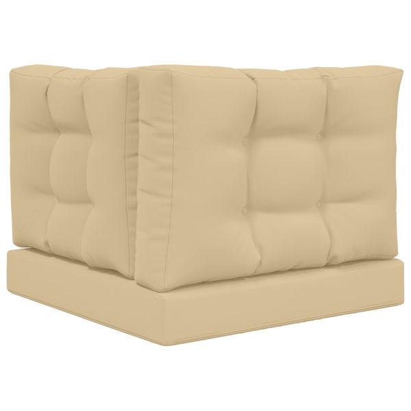 Възглавница за диван на открито 3 pcs Бежово Полиестер