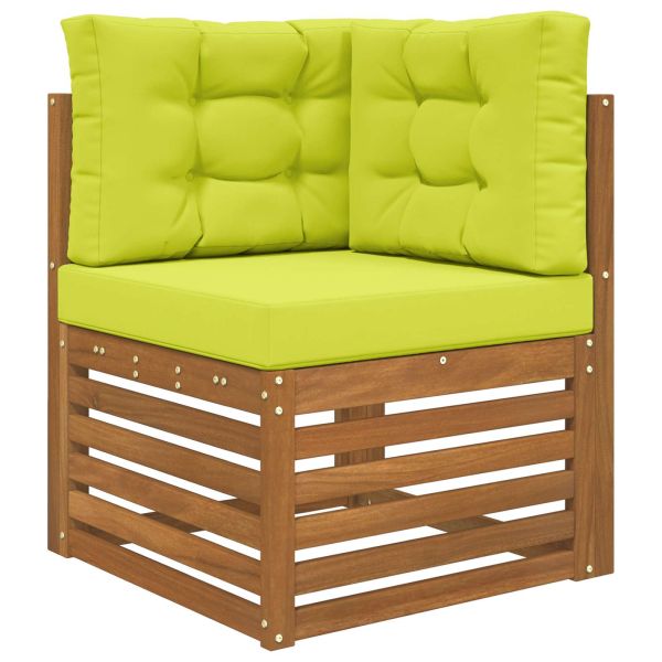 Възглавница за диван на открито 3 pcs Зелен Полиестер