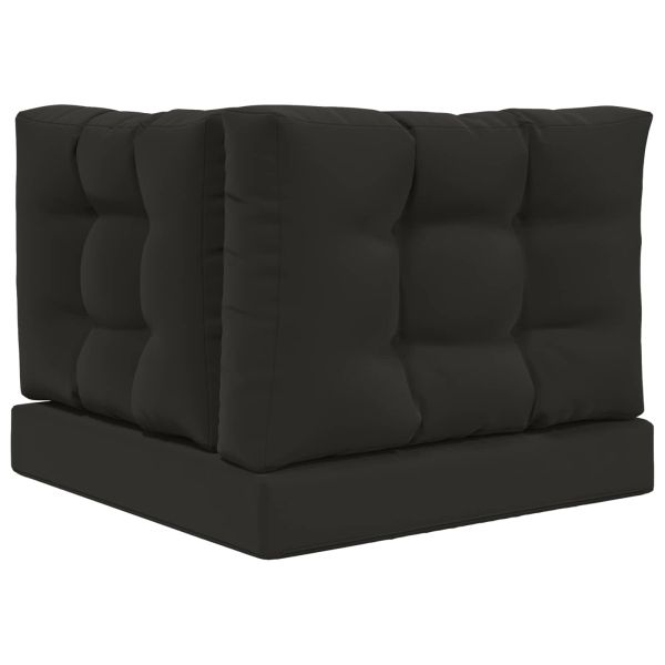 Възглавница за диван на открито 3 pcs Черен Полиестер