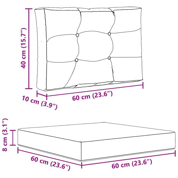 Възглавница за диван на открито 3 pcs цветно Полиестер