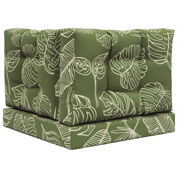 Възглавница за диван на открито 3 pcs Дизайн с листа Полиестер