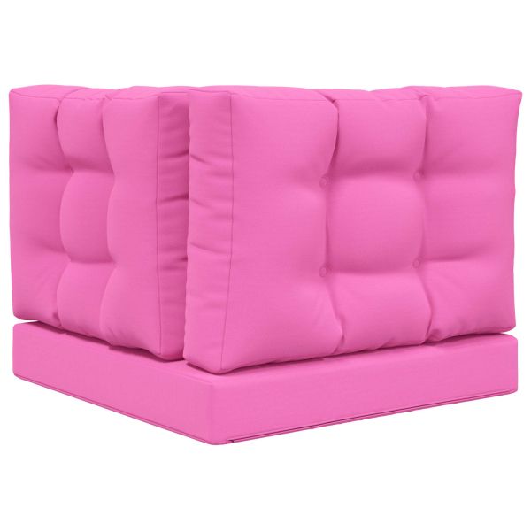 Възглавница за диван на открито 3 pcs Розово Полиестер