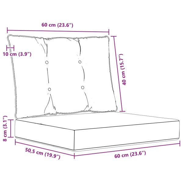 Възглавница за диван на открито 2 pcs Червено Полиестер
