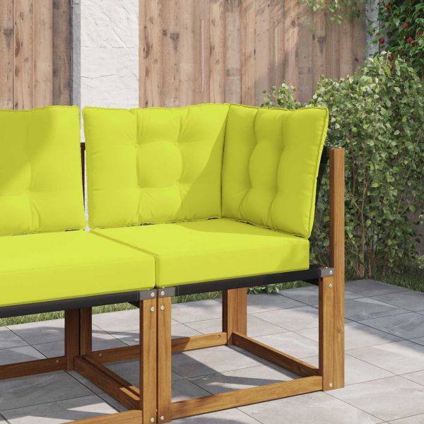 Възглавница за диван на открито 3 pcs Зелен Полиестер