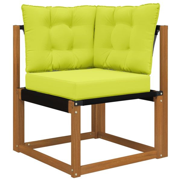 Възглавница за диван на открито 3 pcs Зелен Полиестер