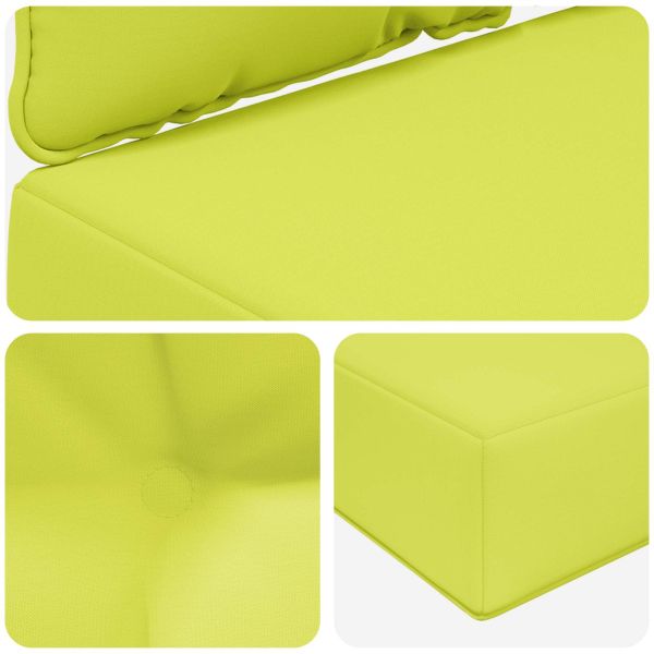 Възглавница за диван на открито 3 pcs Зелен Полиестер