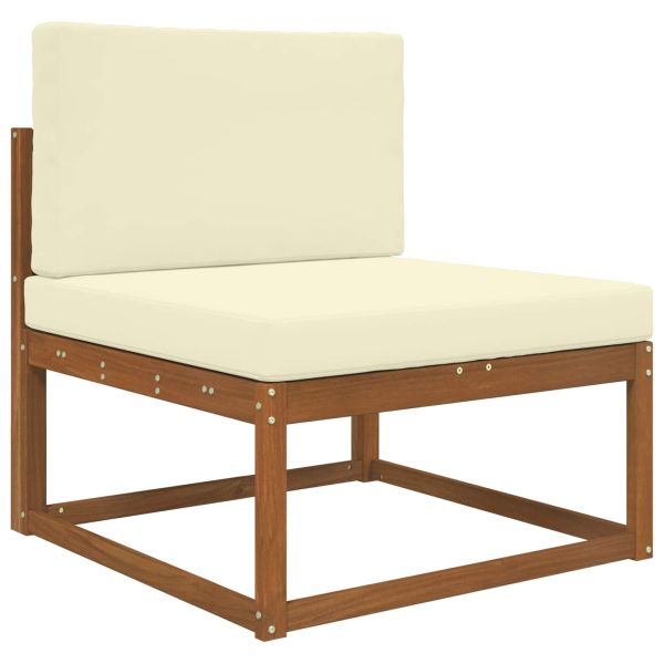 Възглавница за диван на открито 2 pcs Крем Полиестер