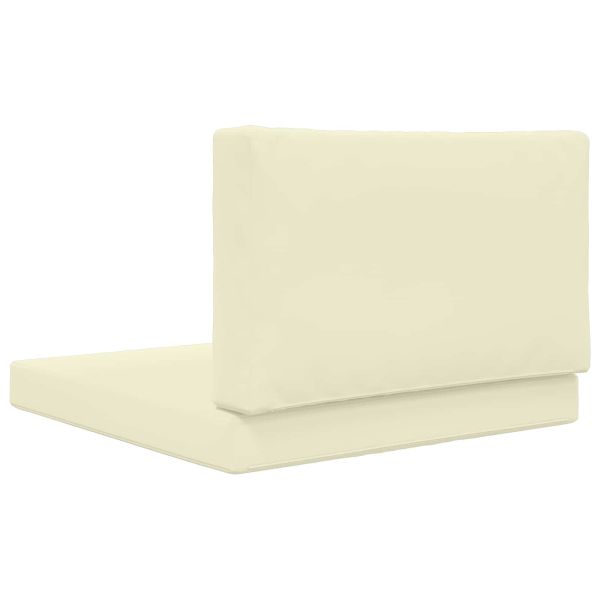 Възглавница за диван на открито 2 pcs Крем Полиестер