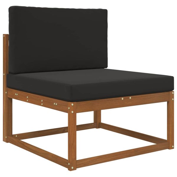 Възглавница за диван на открито 2 pcs Черен Полиестер