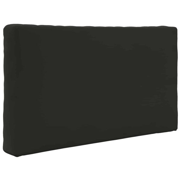 Възглавница за диван на открито 2 pcs Черен Полиестер