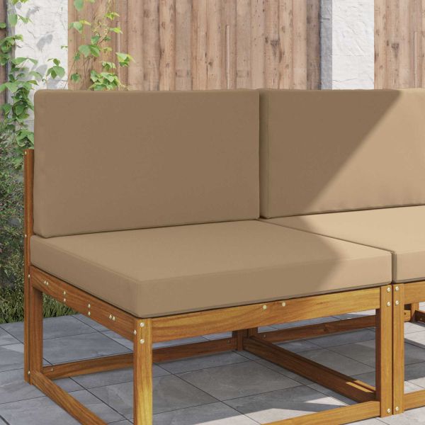 Възглавница за диван на открито 2 pcs Таупе Полиестер