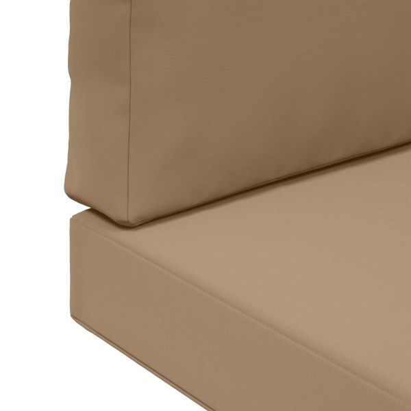 Възглавница за диван на открито 2 pcs Таупе Полиестер