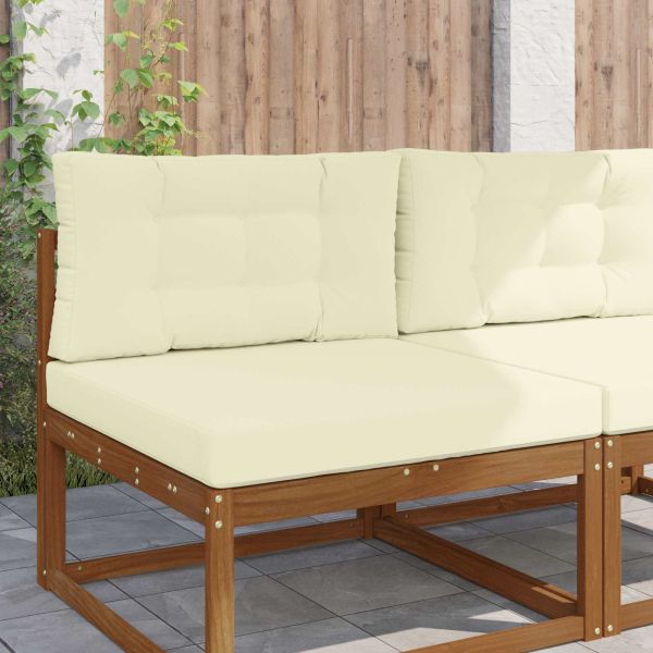 Възглавница за диван на открито 2 pcs Крем Полиестер