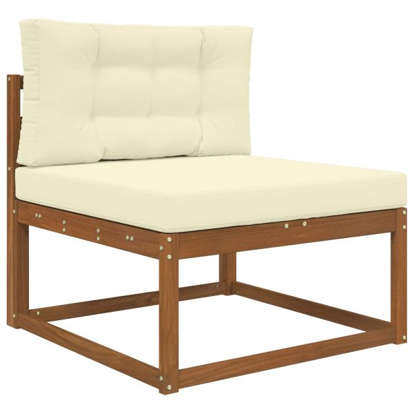 Възглавница за диван на открито 2 pcs Крем Полиестер