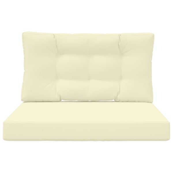 Възглавница за диван на открито 2 pcs Крем Полиестер