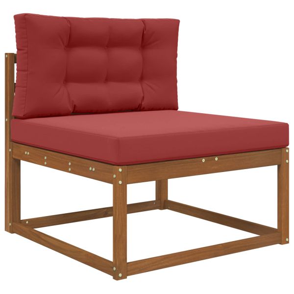 Възглавница за диван на открито 2 pcs виненочервен Полиестер