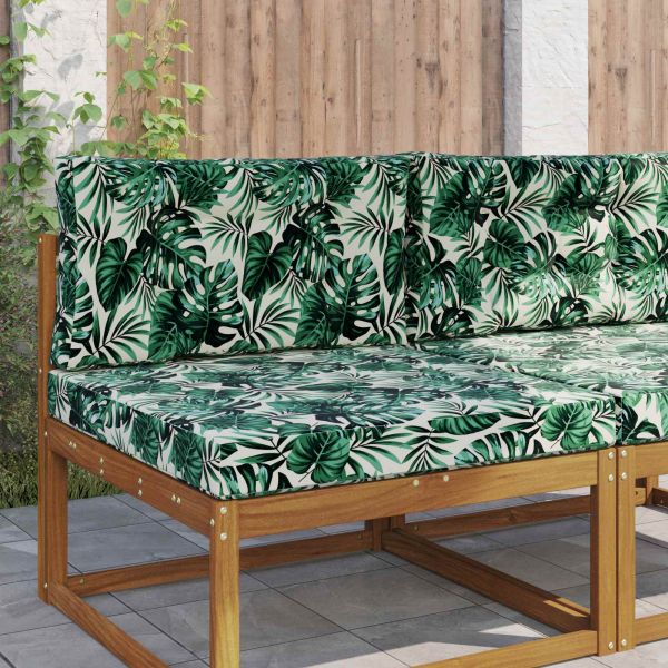 Възглавница за диван на открито 2 pcs Мотив с листа Полиестер