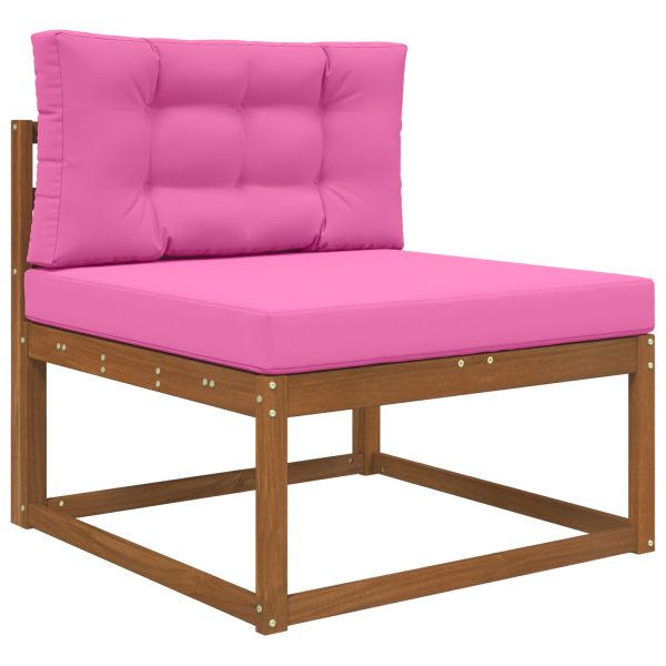 Възглавница за диван на открито 2 pcs Розово Полиестер