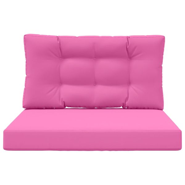 Възглавница за диван на открито 2 pcs Розово Полиестер