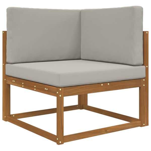 Възглавница за диван на открито 3 pcs Сив Полиестер