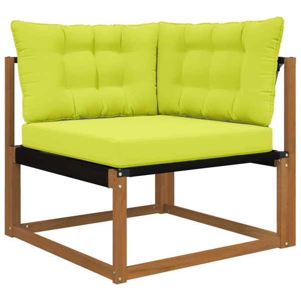 Възглавница за диван на открито 3 pcs Зелен Полиестер