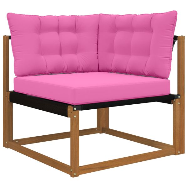 Възглавница за диван на открито 3 pcs Розово Полиестер