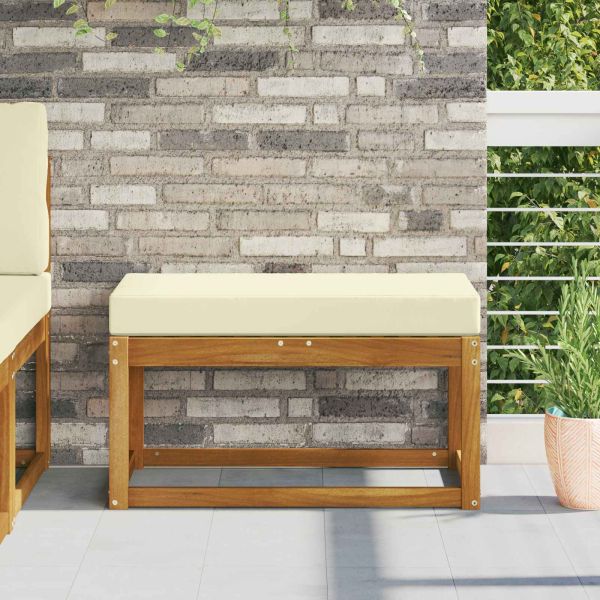 Възглавница за открито седалка Крем 80 x 40 x 8 cm