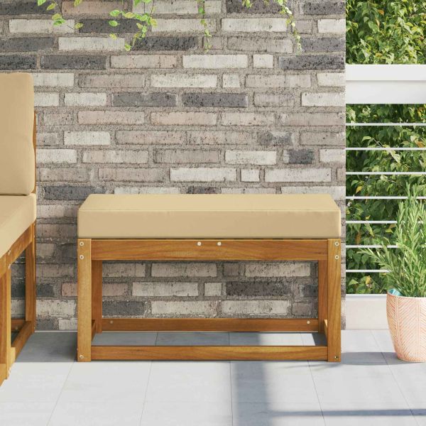 Възглавница за открито седалка Бежово 80 x 40 x 8 cm