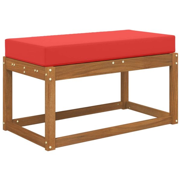 Възглавница за открито седалка Червено 80 x 40 x 8 cm