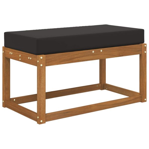 Възглавница за открито седалка Черен 80 x 40 x 8 cm