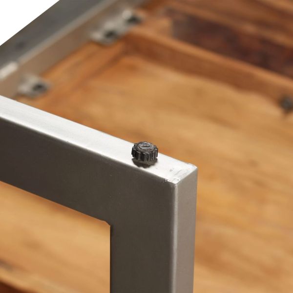 Трапезна маса, акация масив и стомана, 180 cм