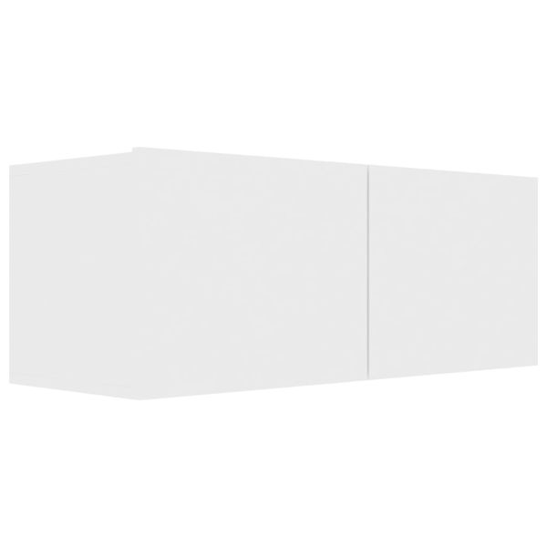 Комплект ТВ шкафове от 5 части, бял, инженерно дърво