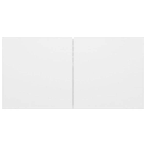 Комплект ТВ шкафове от 5 части инженерно дърво Бял гланц