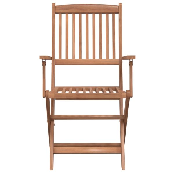 Градински трапезен комплект, сгъваем, 5 части, акация масив