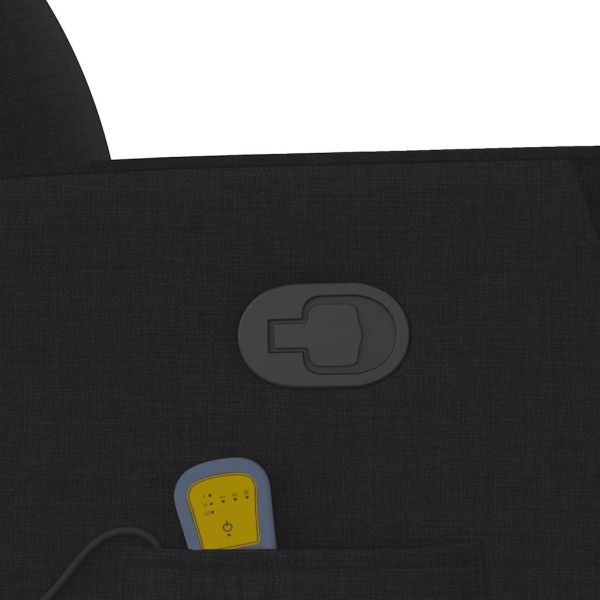 Масажен наклоняем стол, черен, текстил