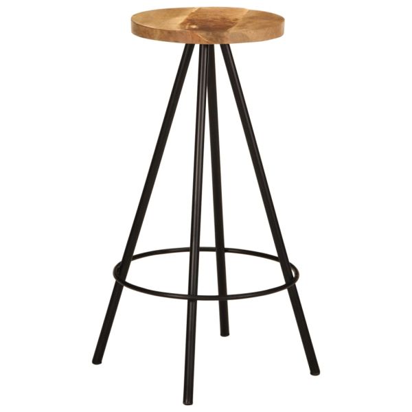 Бар комплект от 5 части, масивна мангова дървесина