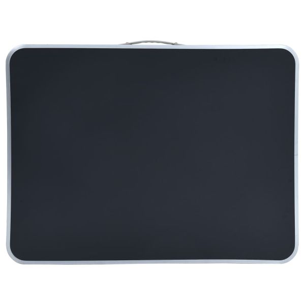 Сгъваема къмпинг маса с метална рамка, 80x60 см, сива