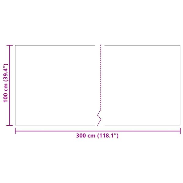 Килим пътека Светлосиво 100 x 300 cm текстил