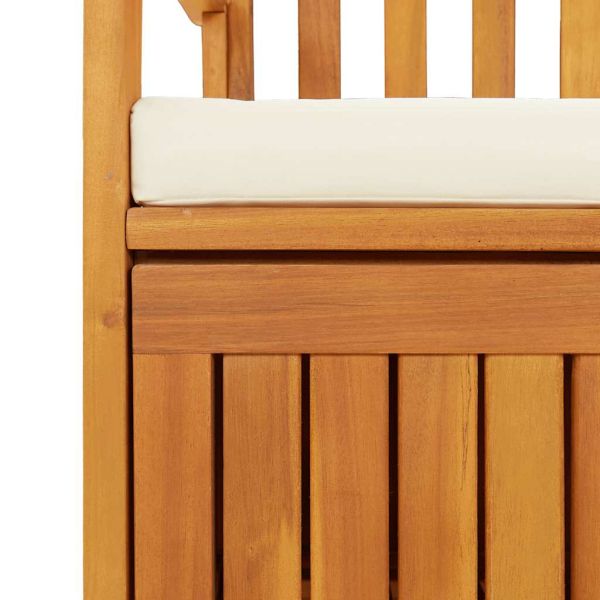 Градинска пейка за съхранение, акация масив, 120x63x84 cм