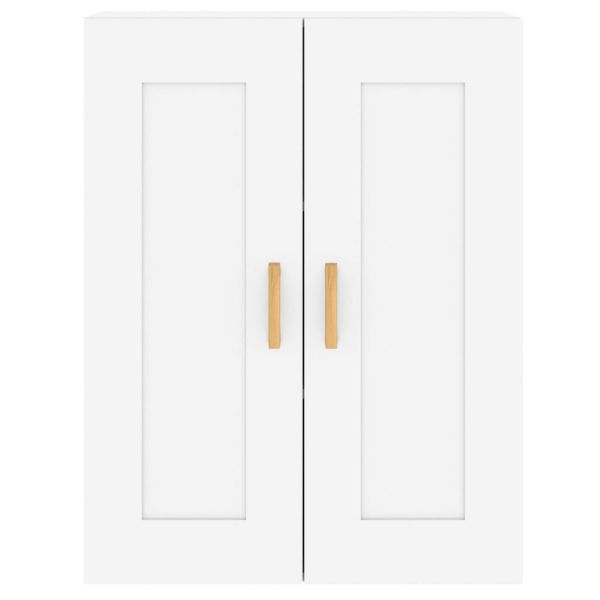 Стенни шкафове, 2 бр, бели, инженерно дърво