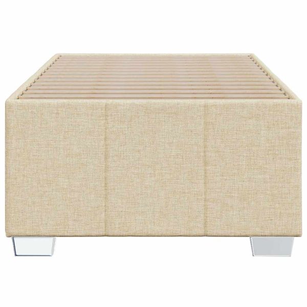 Рамка за легло без матрак, кремава, 100x200 см, плат