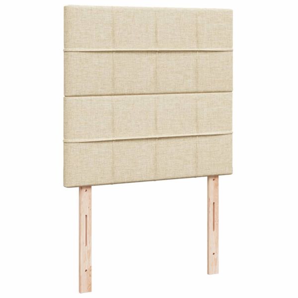 Боксспринг легло с матрак, кремава, 90x190 см, плат