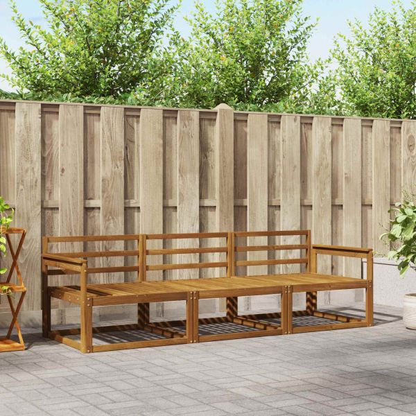 Комплект дивани за открито 3 pcs Естествен